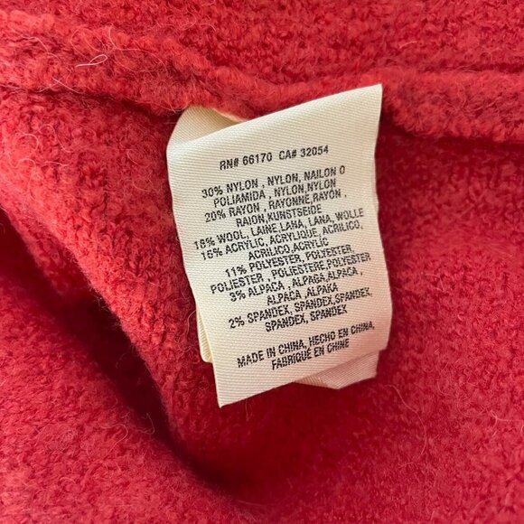 Anthropologie Turtleneck Wool Blend Sweater Womens Medium Bell Sleeve Fringe - Picture 11 of 12